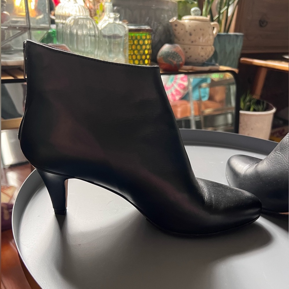 Common Projects Black Leather Pointed Ankle Booties